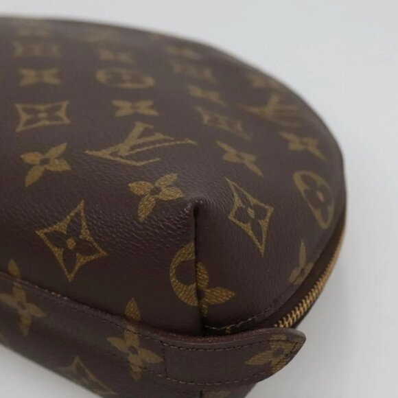LOUIS VUITTON Monogram Trousse Demi Ronde Cosmetic Pouch M47520 LV Auth BA014 - Picture 11 of 16